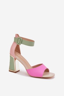 Sandały Model Rosazara 24SD35-6815 Pink/Green - Step in style Step in style
