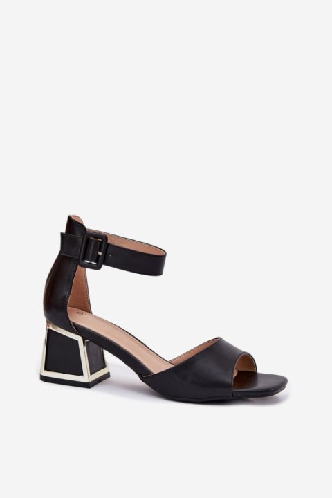 Sandały Model Zennia 25SD35-8750 Black Skóra - Step in style Step in style Sandały Model Zennia 25SD35-8750 Black Skóra - Step in style Step in style