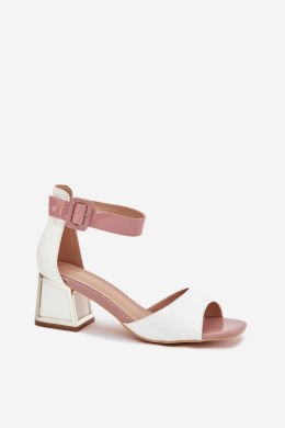 Sandały Model Zennia 25SD35-8750 White Lakier - Step in style Step in style
