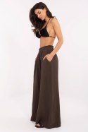Spodnie Damskie Model MI-SP-2563.84 Dark Brown - Italy Moda Italy Moda Spodnie Damskie Model MI-SP-2563.84 Dark Brown - Italy Moda Italy Moda