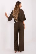 Spodnie Damskie Model MI-SP-6560.73P Dark Brown - Italy Moda Italy Moda Spodnie Damskie Model MI-SP-6560.73P Dark Brown - Italy Moda Italy Moda
