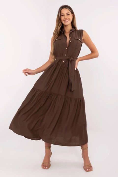 Sukienka Model MI-SK-A5032.70P Brown - Italy Moda Italy Moda Sukienka Model MI-SK-A5032.70P Brown - Italy Moda Italy Moda