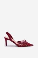 Szpilki Model Annivirae P-1450 Bordo - Step in style Step in style Szpilki Model Annivirae P-1450 Bordo - Step in style Step in style