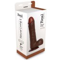 Ciemne brązowe dildo gruby penis z jądrami 25cm Ciemne brązowe dildo gruby penis z jądrami 25cm