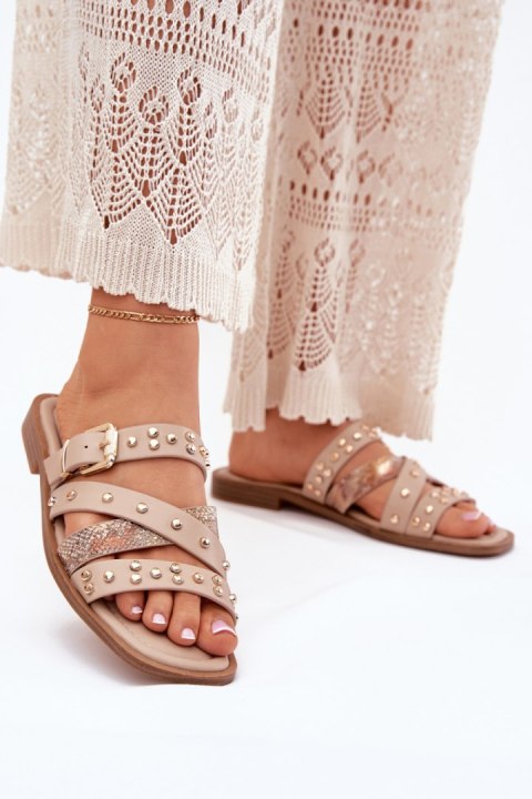 Sandał Klapki Model Manitte 9706 Beige - Step in style Step in style Sandał Klapki Model Manitte 9706 Beige - Step in style Step in style