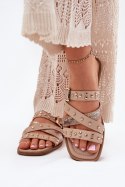 Sandał Klapki Model Manitte 9706 Beige - Step in style Step in style Sandał Klapki Model Manitte 9706 Beige - Step in style Step in style