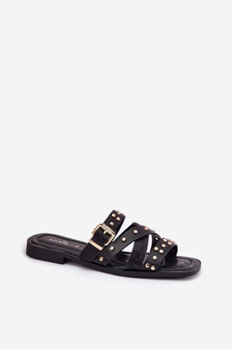 Sandał Klapki Model Manitte 9706 Black - Step in style Step in style Sandał Klapki Model Manitte 9706 Black - Step in style Step in style