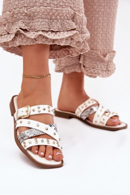 Sandał Klapki Model Manitte 9706 White - Step in style Step in style