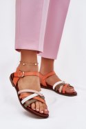 Sandały Model Sergio Leone SK090H Orange - Step in style Step in style Sandały Model Sergio Leone SK090H Orange - Step in style Step in style