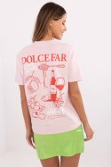 Tshirt Damski Model D12022M02738A Light Pink - Sublevel Sublevel Tshirt Damski Model D12022M02738A Light Pink - Sublevel Sublevel