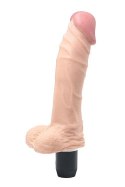 Gruby wibrator penis dildo z dużymi jądrami 17cm Gruby wibrator penis dildo z dużymi jądrami 17cm
