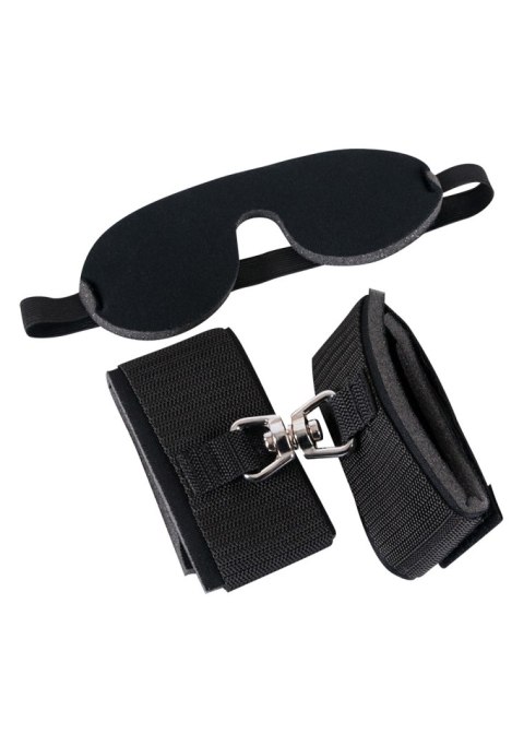 Mini zestaw bdsm bondage kajdanki i opaska na oczy Mini zestaw bdsm bondage kajdanki i opaska na oczy