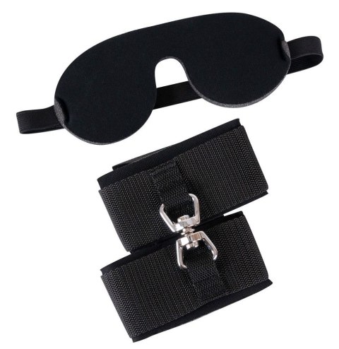 Mini zestaw bdsm bondage kajdanki i opaska na oczy Mini zestaw bdsm bondage kajdanki i opaska na oczy