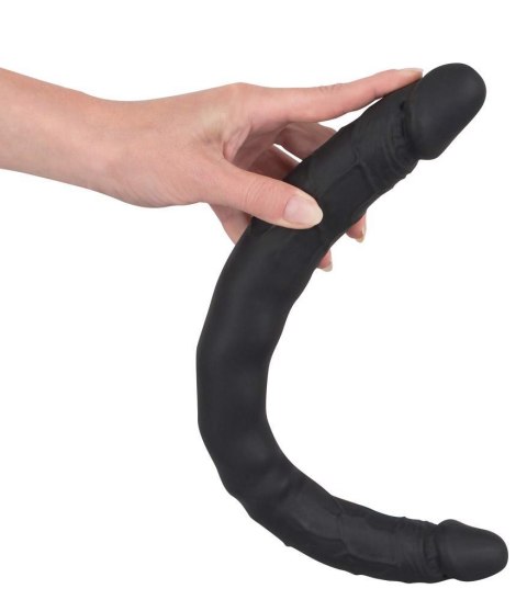 Czarne dildo lesbijskie silikonowe podwójne 40cm Czarne dildo lesbijskie silikonowe podwójne 40cm