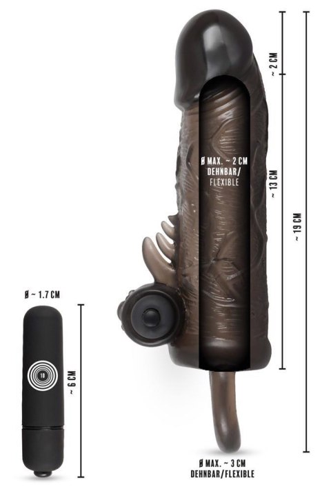 Nakładka na penisa przedłuża 2cm wibracje 10trybów Nakładka na penisa przedłuża 2cm wibracje 10trybów