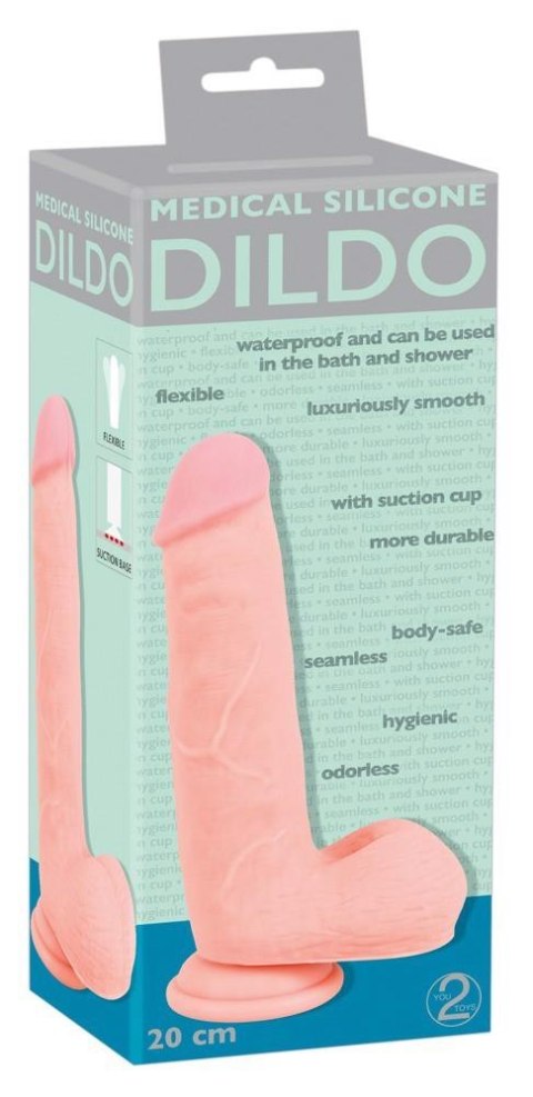 Duże grube dildo jak żywy penis na przyssawce 20cm Duże grube dildo jak żywy penis na przyssawce 20cm