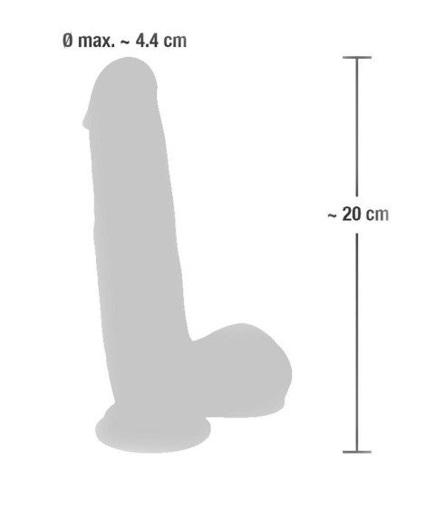 Duże grube dildo jak żywy penis na przyssawce 20cm Duże grube dildo jak żywy penis na przyssawce 20cm